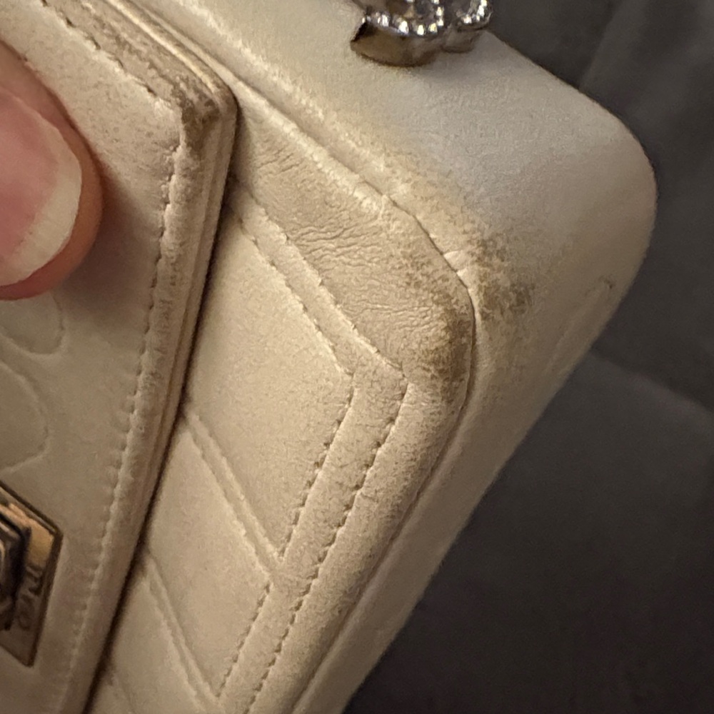 Authentic CHANEL White Quilted Crossbody Bag - Picture 12 of 17